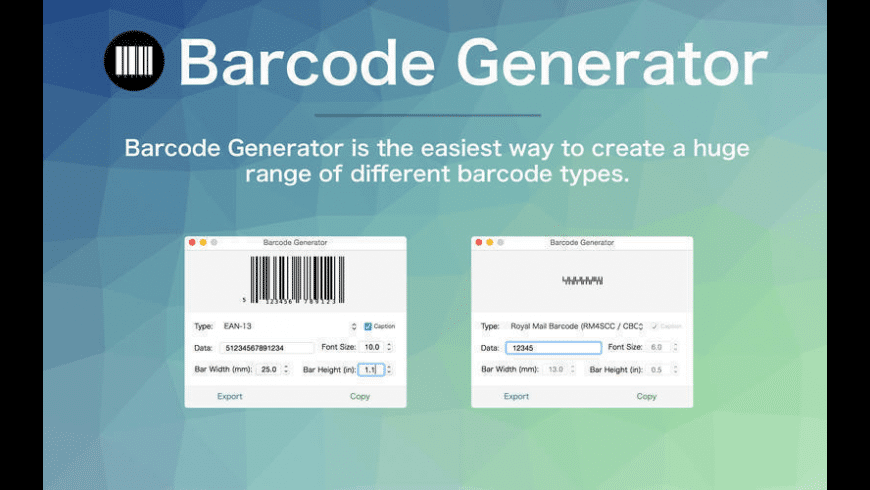 Barcode generator download freeware mac